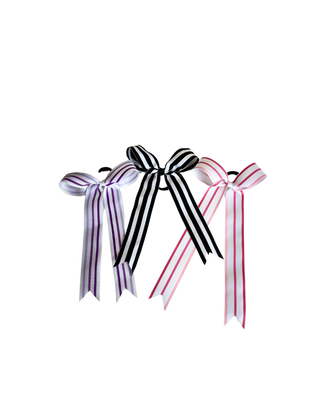 Striped Collegiate Style Bow