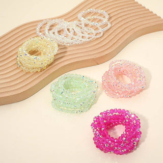 10PCS - Faceted Beaded Stretch Multi Layered Bracelets