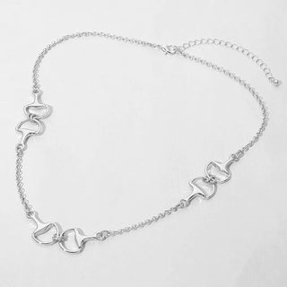 18K Gold Dipped Horsebit Link Chain Necklace