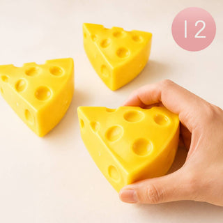 12PCS - Cheese Wedge Squeeze Squishy Stress Relief Toy
