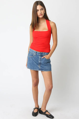 Camila Strapless Ruched Halter Top