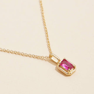 Birthstone Glass Charm Pendant Necklaces