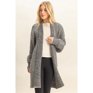 Patterned Long Cardigan