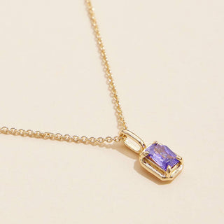 Birthstone Glass Charm Pendant Necklaces