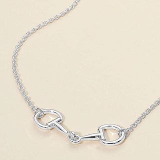 Metal Horsebit Pendant Necklace