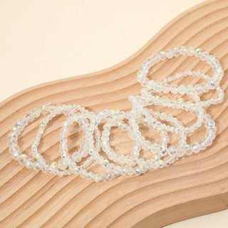 10PCS - Faceted Beaded Stretch Multi Layered Bracelets