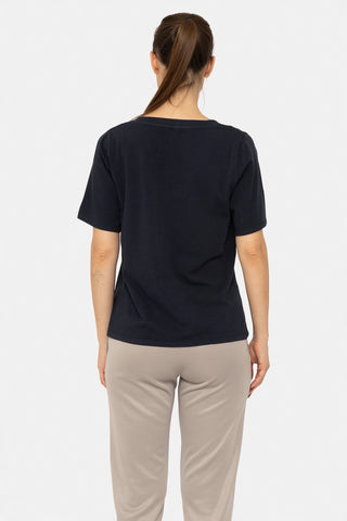 Pima Cotton Blend V-Neck Tee