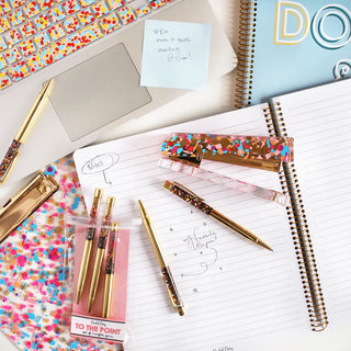 Essentials Confetti To the Point Ballpoint Pens