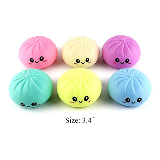 Pastel Steamed Bao Bun Dumpling Squeeze Squishy Stress Relief Toy