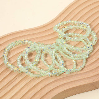 10PCS - Faceted Beaded Stretch Multi Layered Bracelets