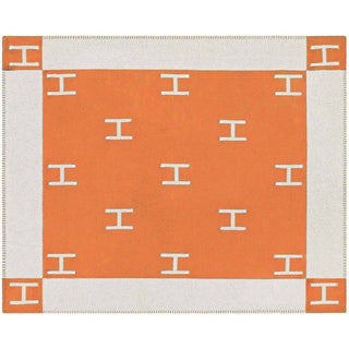 Monogram Pattern Reversible Throw Blanket