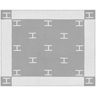 Monogram Pattern Reversible Throw Blanket