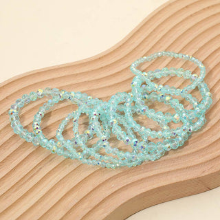 10PCS - Faceted Beaded Stretch Multi Layered Bracelets