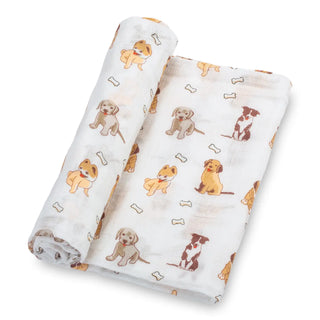 Woof Woof Baby Muslin Swaddle Blanket