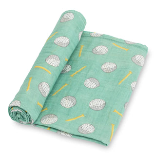 Hole in One Golf Baby Muslin Swaddle Blanket