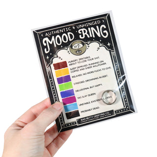 Authentic & Unhinged Color Changing Mood Ring - Funny Gift