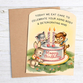 Today We Eat Cake - Funny Birthday Card