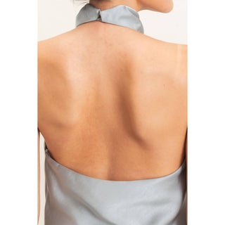 Draped Halter Satin Top