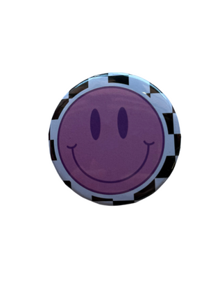 Smiley Face Checkered Button