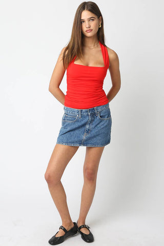 Camila Strapless Ruched Halter Top