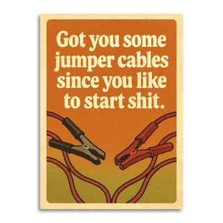 Jumper Cables Insult – Funny Friendship Card
