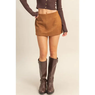 Camel Sueded Skort