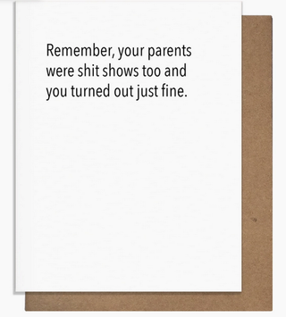 Shit Show Parents Card