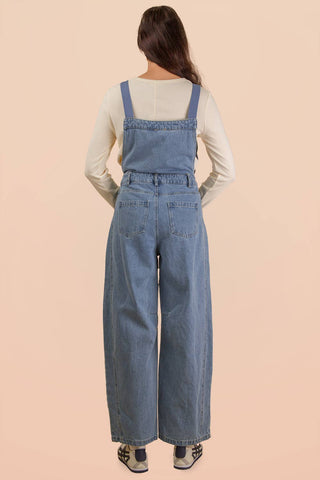 Denim Barrel Leg Overall
