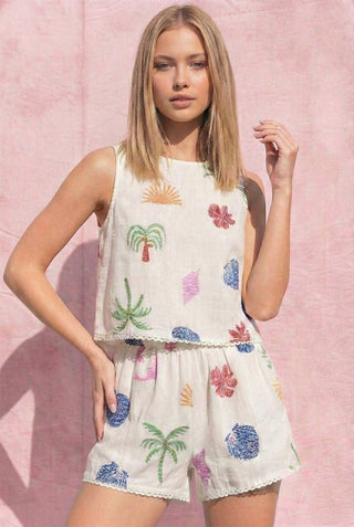 Printed 2 Piece Short Set