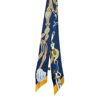 Equestrian Print Silky Feel Twilly Scarf