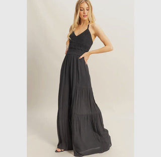Halter Neck Crochet Wide Leg Jumpsuit
