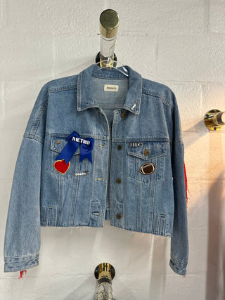 Metro Fringe Cropped Denim Jacket