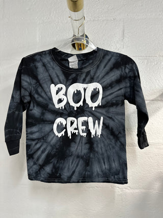 Youth Boo Crew Long sleeve tie dyed tee