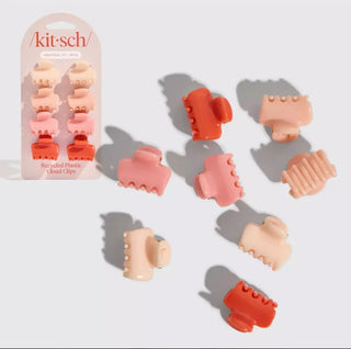 Recycled Plastic Mini Puffy Claw Clips Set - Cherry Blossom