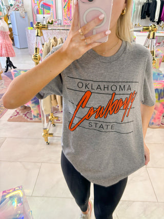 Oklahoma State Cowboys Lines Crewneck Tee