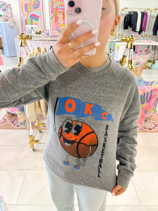 OKC Vintage Basketball Sweatshirt