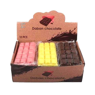 12PCS - Chocolate Bar Squishy Stress Relief Toy
