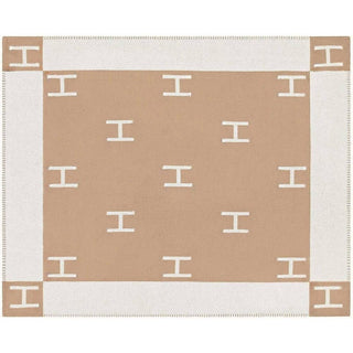 Monogram Pattern Reversible Throw Blanket