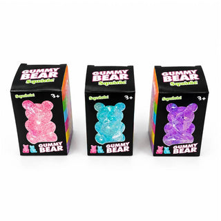12PCS - Glittered Gummy Bear Squeeze Stress Relief Toy