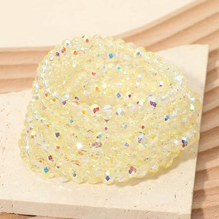 10PCS - Faceted Beaded Stretch Multi Layered Bracelets
