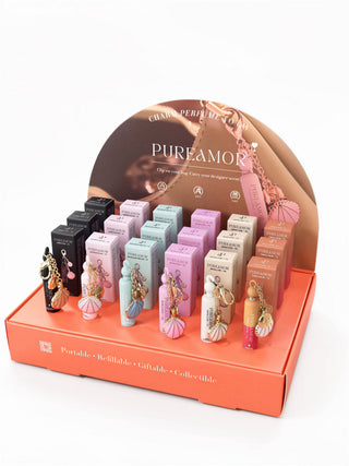 Mini Keychain Perfume Display Kit - 6 Scents | 2ml × 48