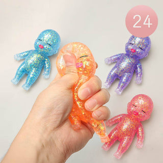 Glittered Figure Doll Squeeze Squishy Stress Relief Toy