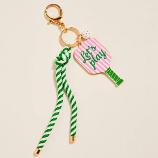 Sardine Pickleball Paddle Knot Strap Keychain Bag Charm