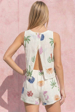 Printed 2 Piece Short Set