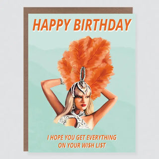 Taylor Showgirl Birthday Card