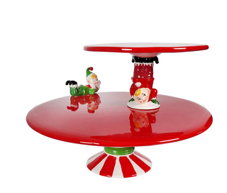 Elf Tiered Cake Stand Set of 2