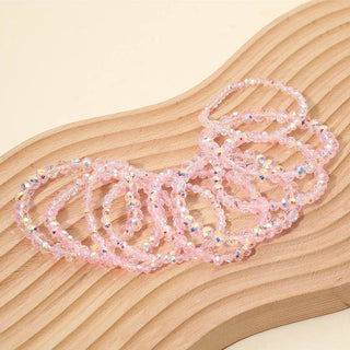 10PCS - Faceted Beaded Stretch Multi Layered Bracelets