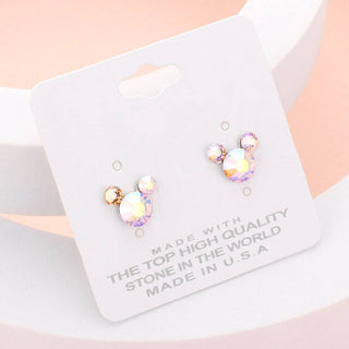 Mouse Character Stud Earrings