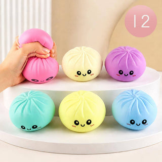 Pastel Steamed Bao Bun Dumpling Squeeze Squishy Stress Relief Toy