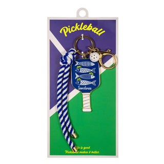 Sardine Pickleball Paddle Knot Strap Keychain Bag Charm
